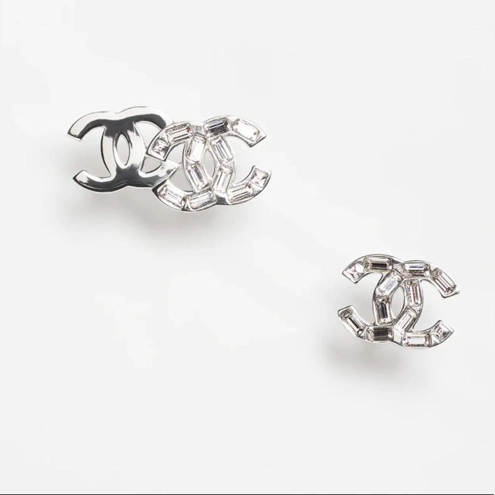 Chanel CC earings metal and strass with collateral costume 22P